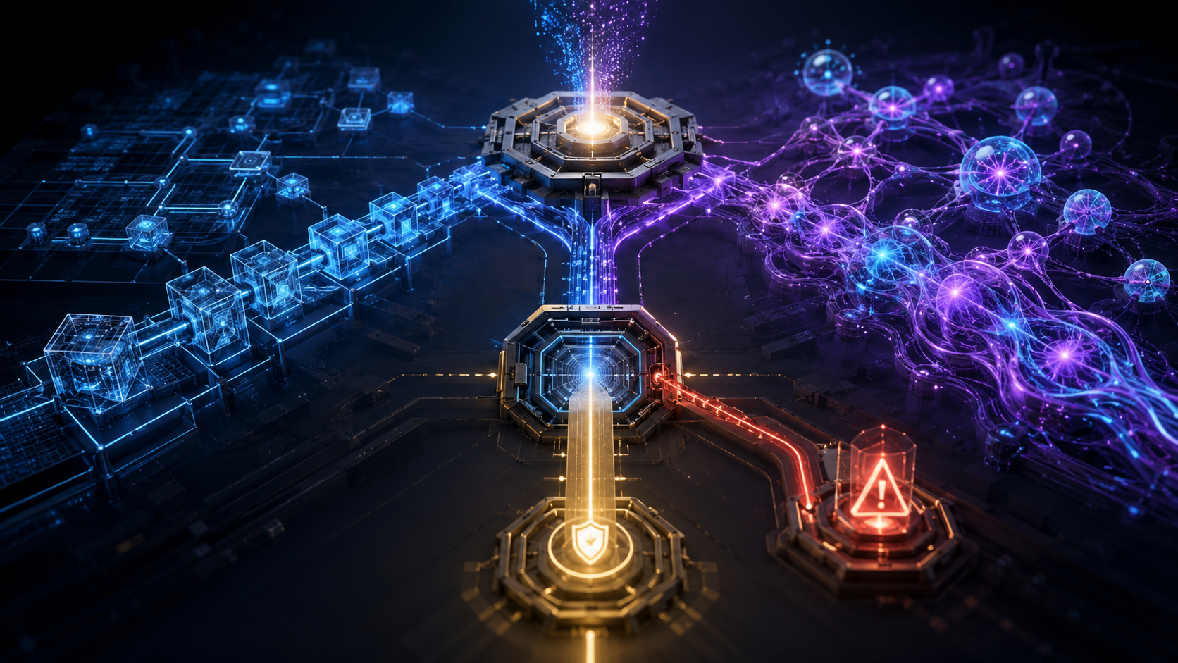 Hybrid AI decision flow diagram